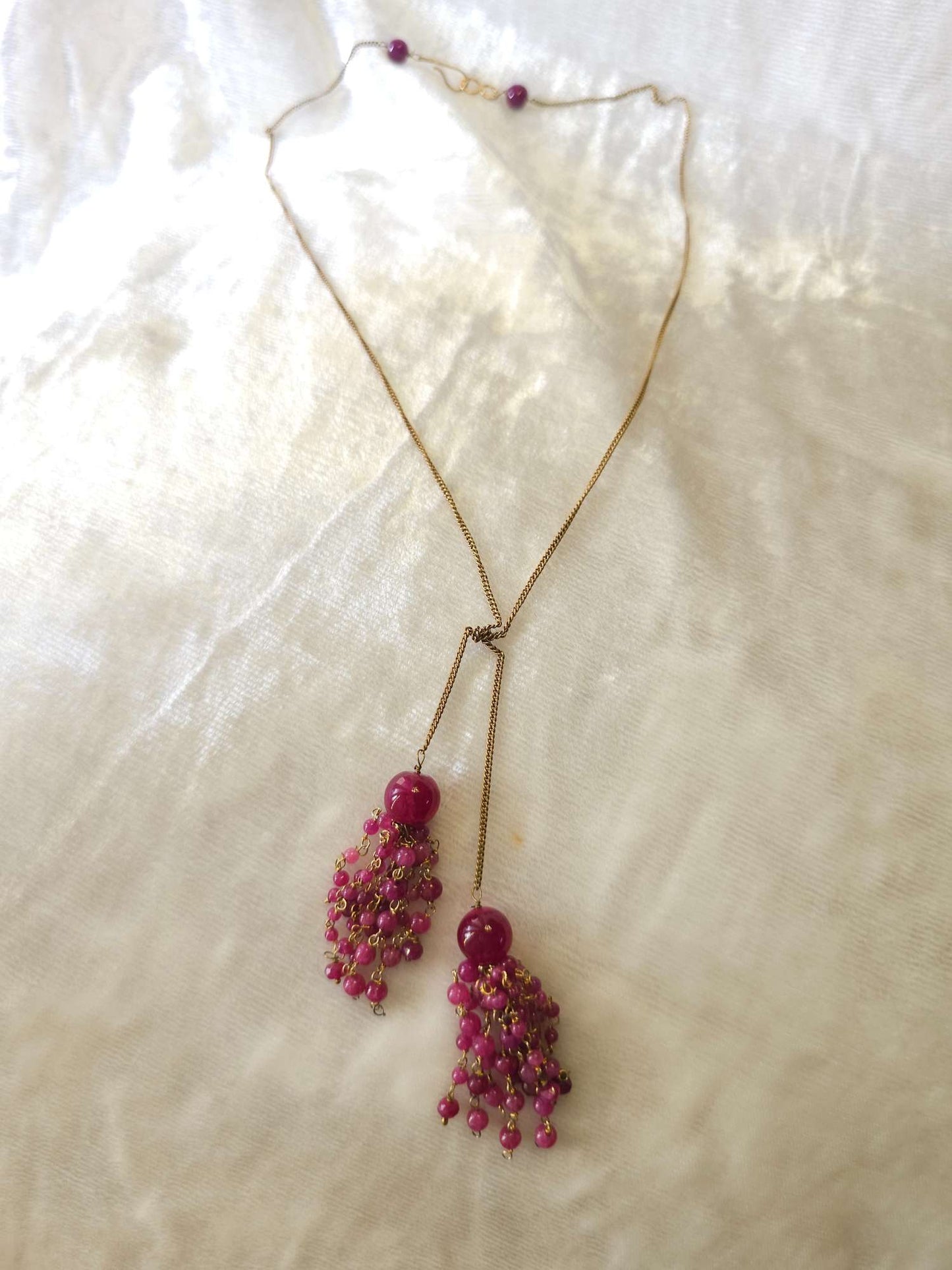 Red Tassels Necklace