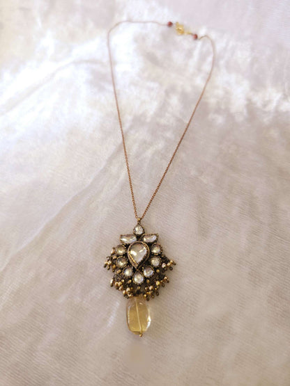 Citrine chain necklace