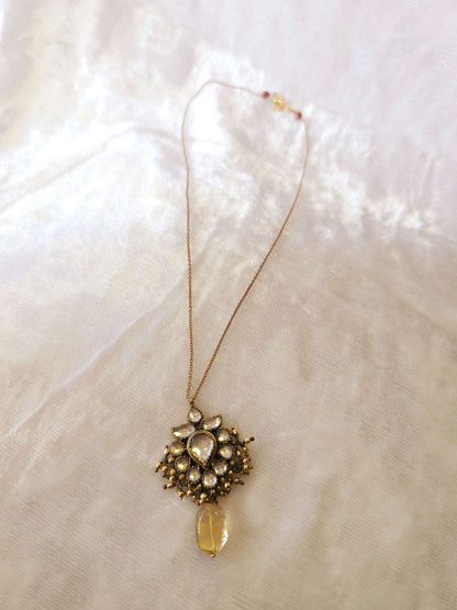 Citrine chain necklace