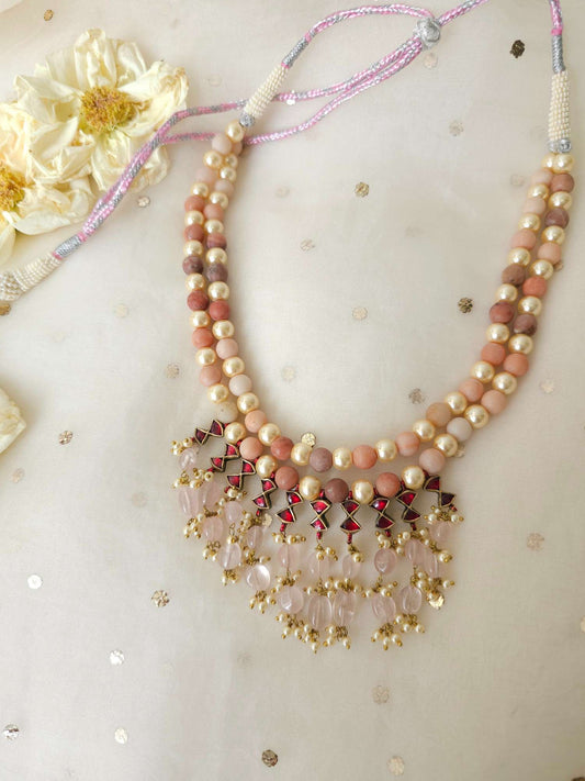 Pampa blush necklace