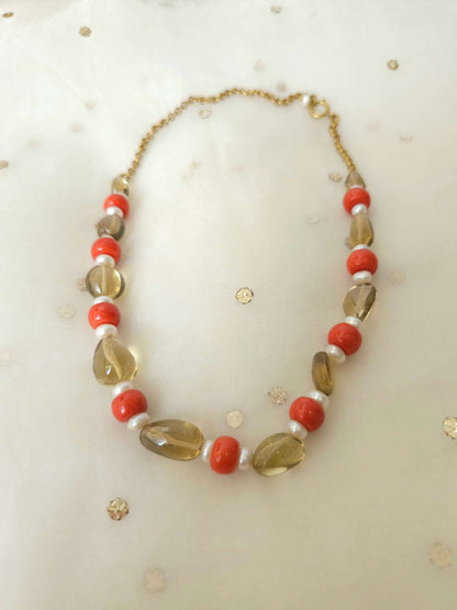 Suraj tal rubrum unisex necklace