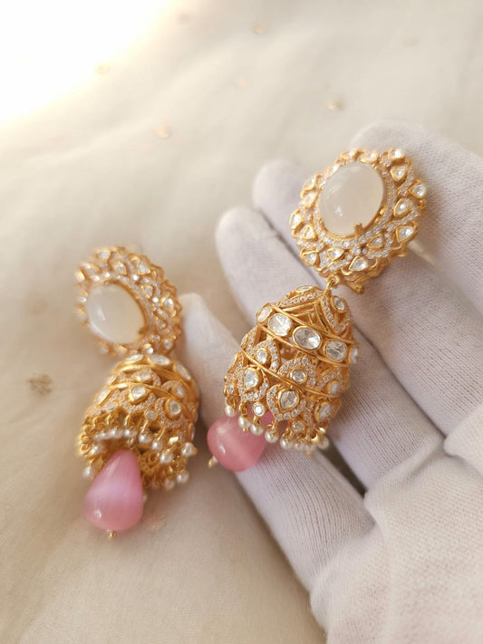 The april tulip silver Jhumkas