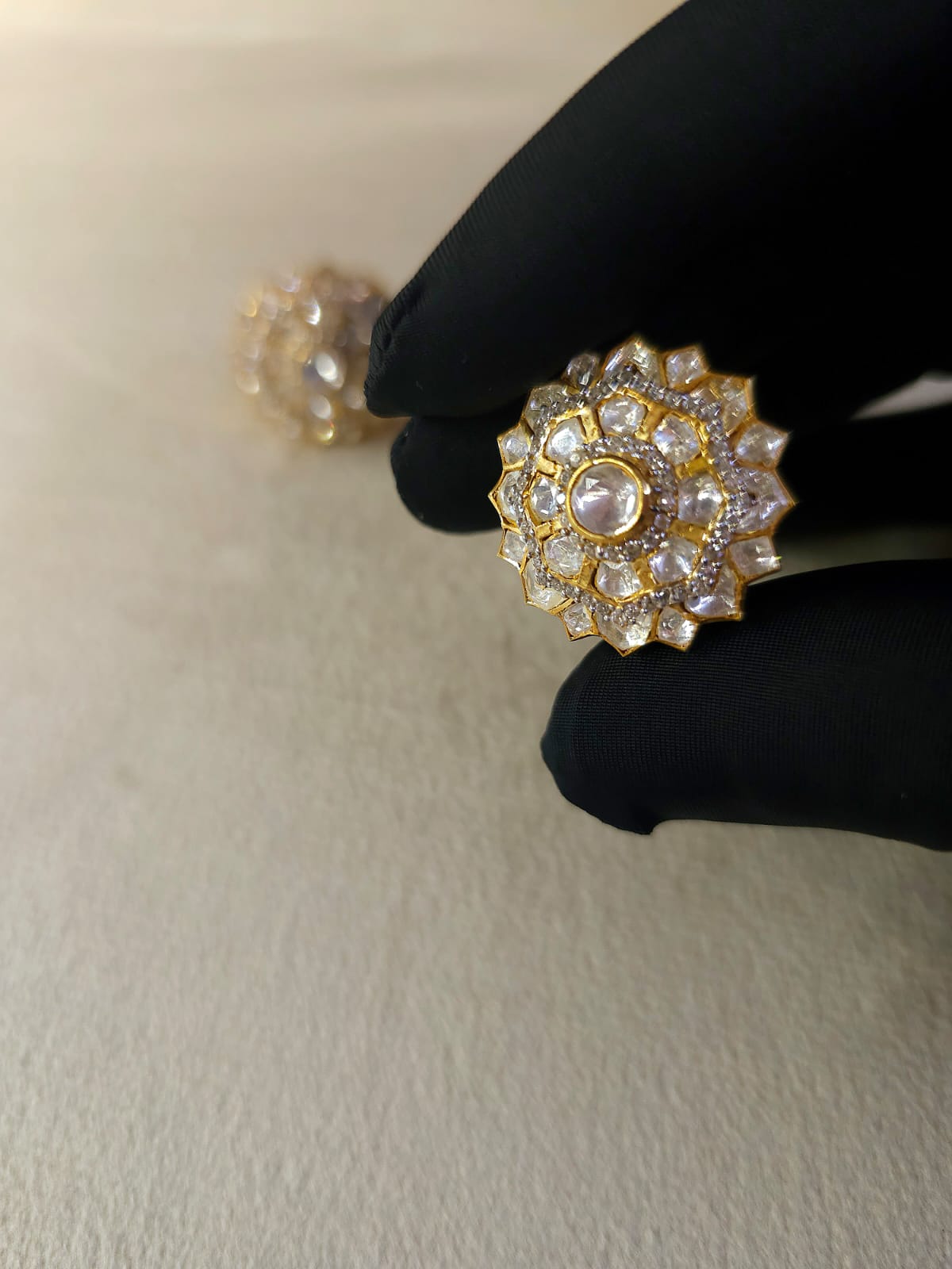 Silver moissanite taara studs