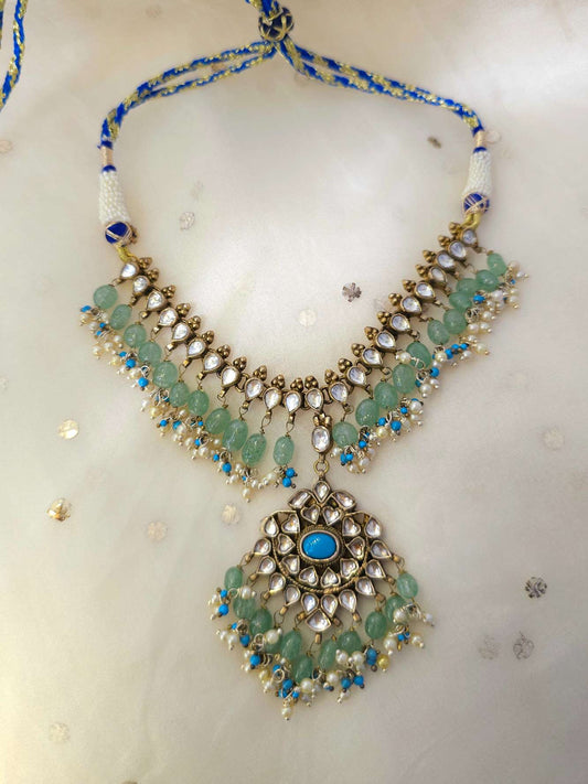 Chandra taal fern necklace