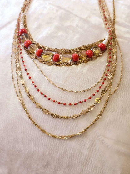 Chandra taal rubrum unisex chain necklace