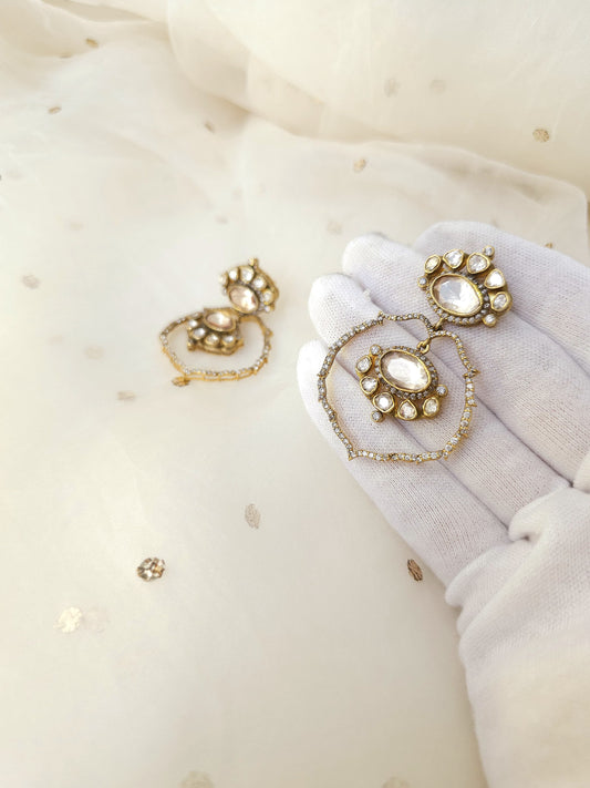 Golden rose dwar earrings